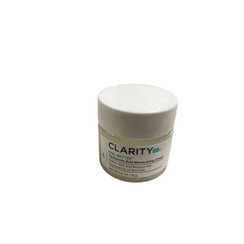 ClarityRx Feel Better Hyaluronic Acid Moisturizing Cream 0.5oz Travel Size Hydra